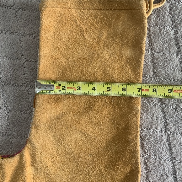 2 Vintage Boho Suede, Velvet & Lace Christmas Stockings - Picture 12 of 13